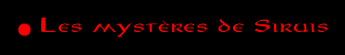 Les Mystères de Sirius